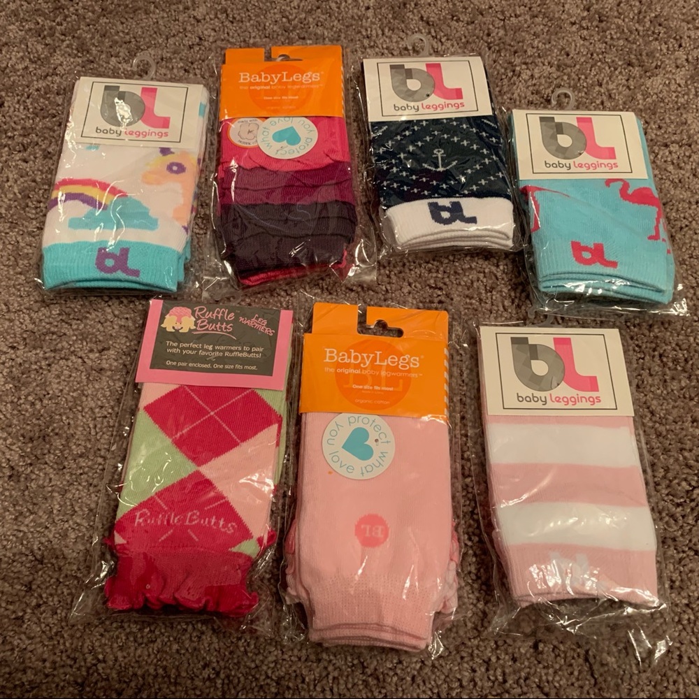 Baby leggings socks warmers new ruffle anchor leg